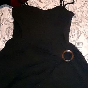 Black romper short/skirt